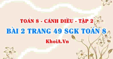 Bài 2 trang 49 Toán 8 Cánh Diều Tập 2